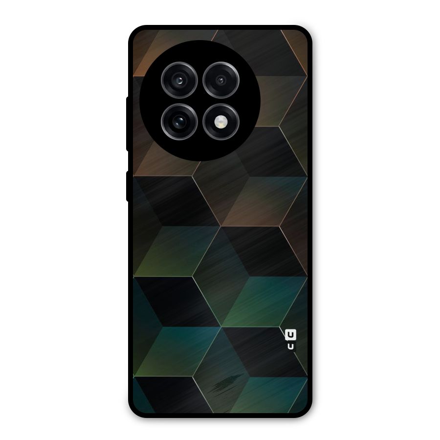 Hexagonal Design Metal Back Case for OnePlus 13R