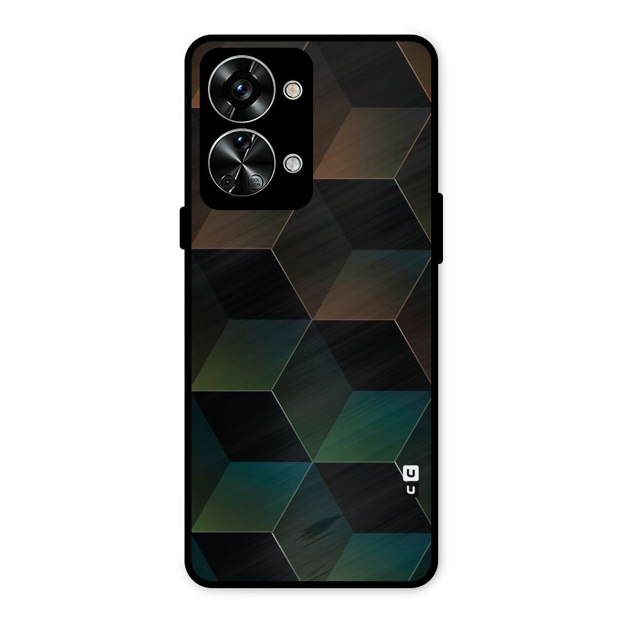 Hexagonal Design Metal Back Case for OnePlus Nord 2T