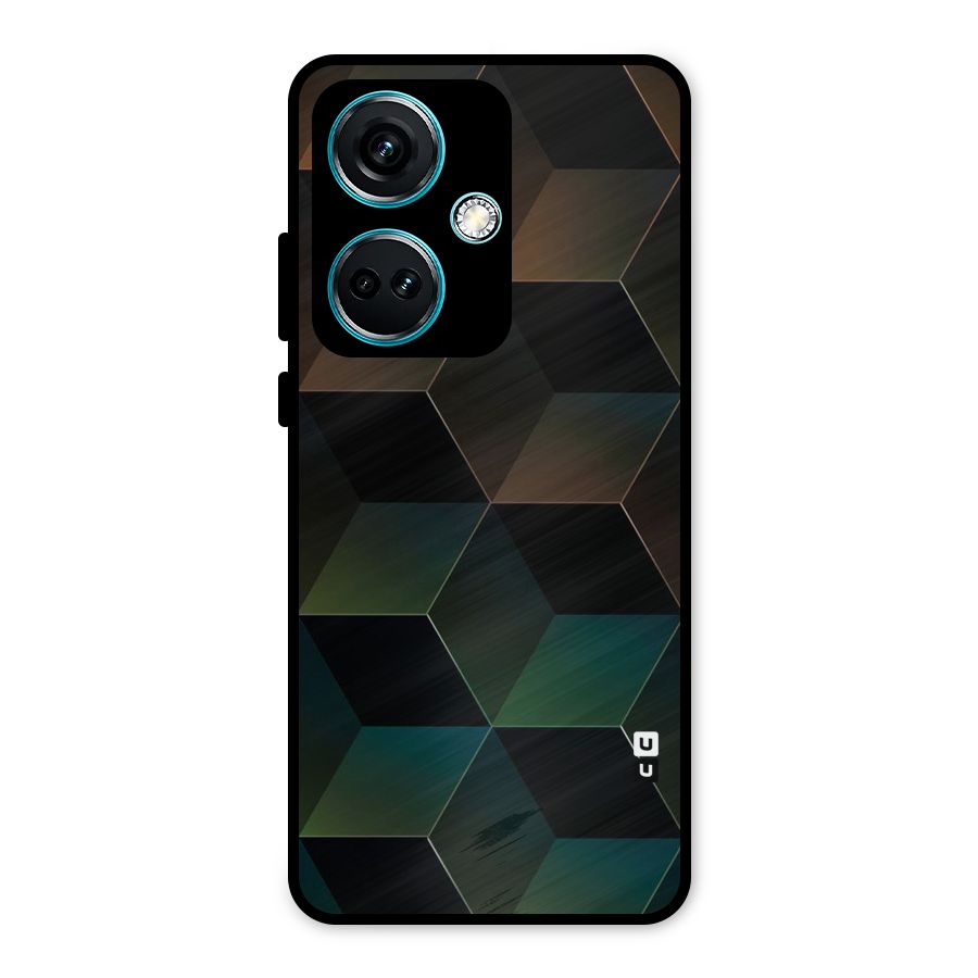 Hexagonal Design Metal Back Case for OnePlus Nord CE 3 5G