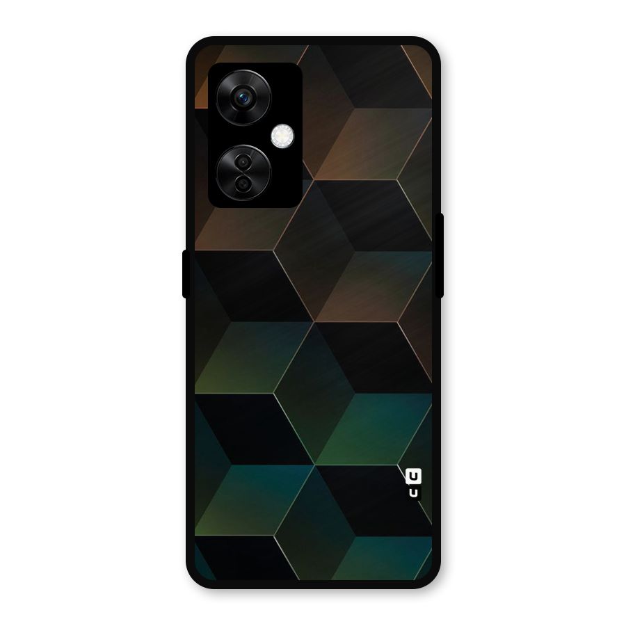 Hexagonal Design Metal Back Case for OnePlus Nord CE 3 Lite