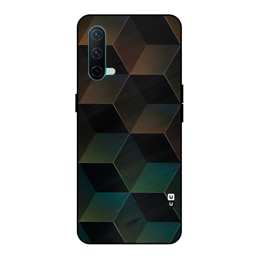 Hexagonal Design Metal Back Case for OnePlus Nord CE 5G