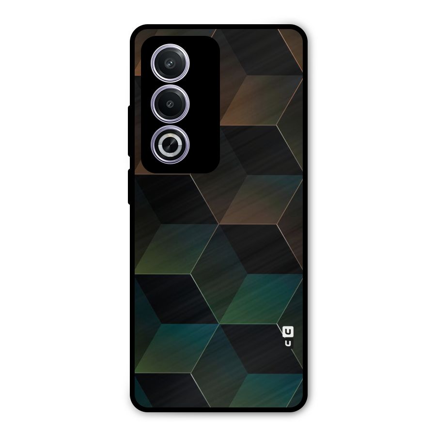 Hexagonal Design Metal Back Case for Oppo A3 Pro