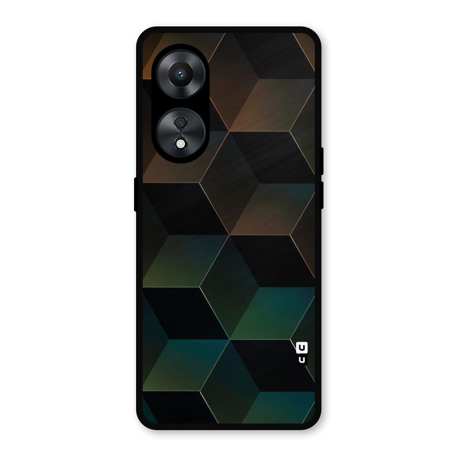 Hexagonal Design Metal Back Case for Oppo A78