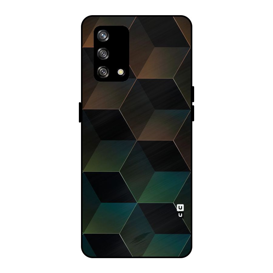 Hexagonal Design Metal Back Case for Oppo F19
