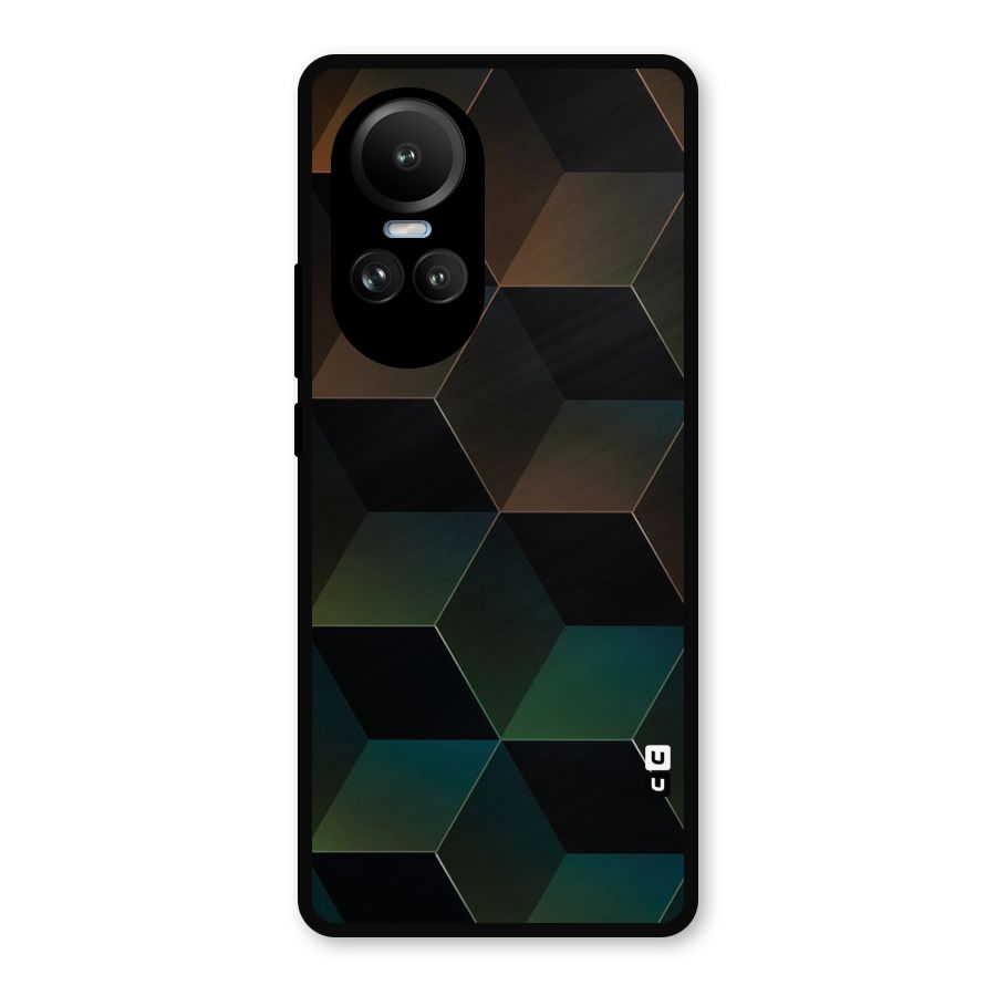 Hexagonal Design Metal Back Case for Oppo Reno10