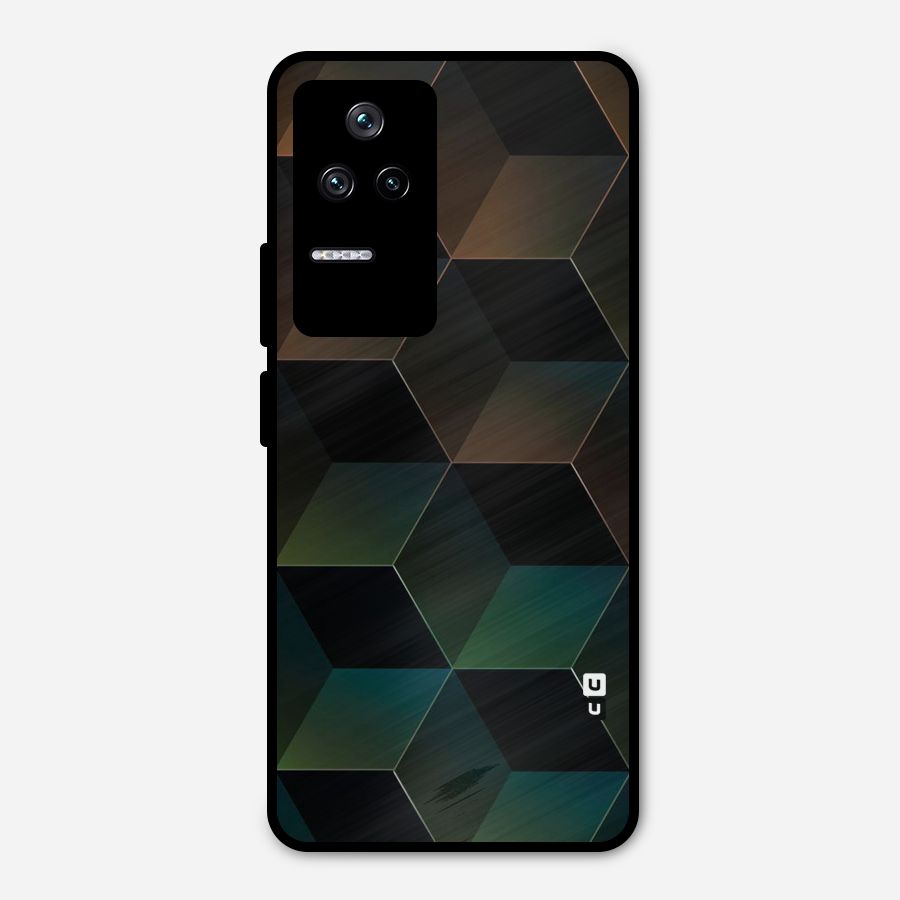 Hexagonal Design Metal Back Case for Poco F4 5G
