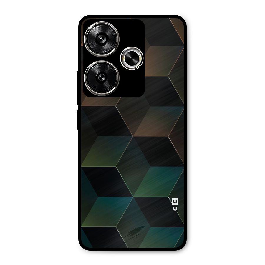 Hexagonal Design Metal Back Case for Poco F6