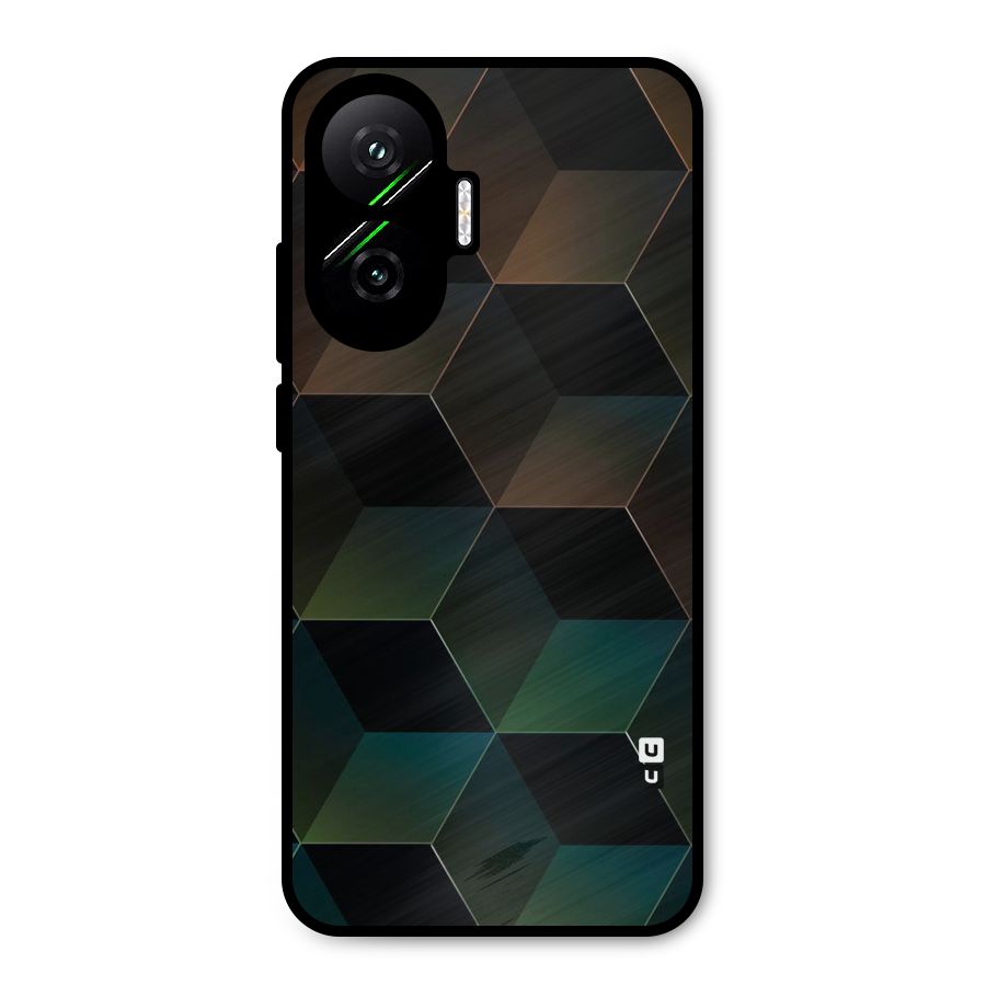 Hexagonal Design Metal Back Case for Poco F7