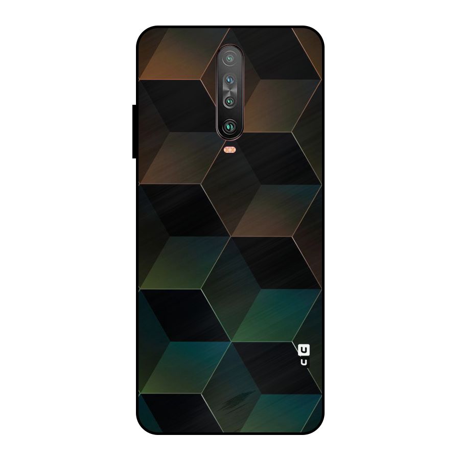 Hexagonal Design Metal Back Case for Poco X2