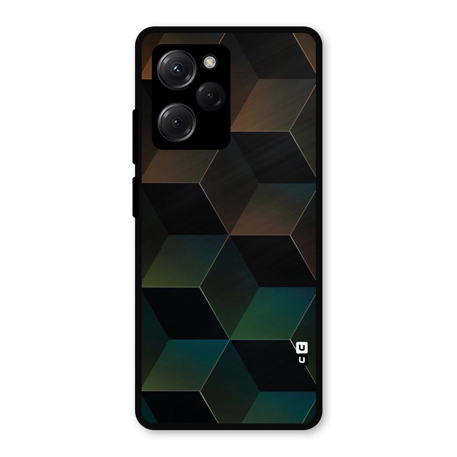 Hexagonal Design Metal Back Case for Poco X5 Pro