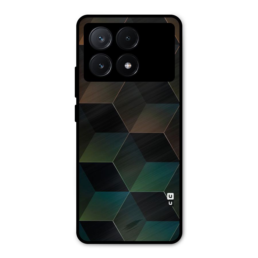 Hexagonal Design Metal Back Case for Poco X6 Pro