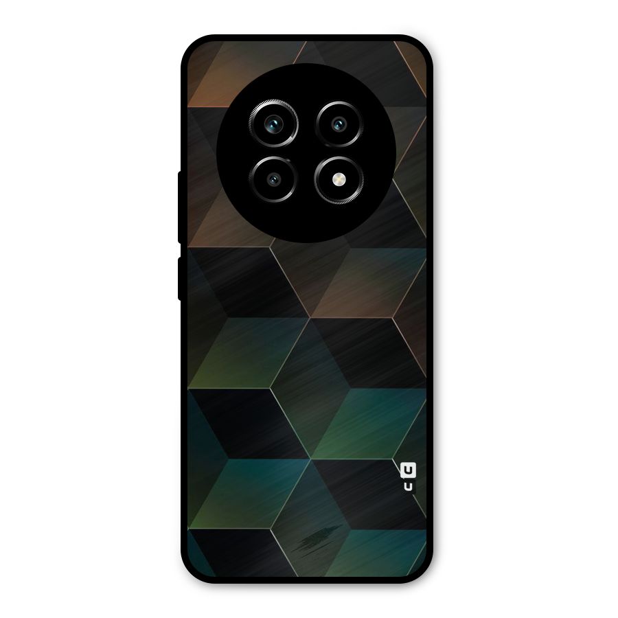 Hexagonal Design Metal Back Case for Realme 14 Pro Lite