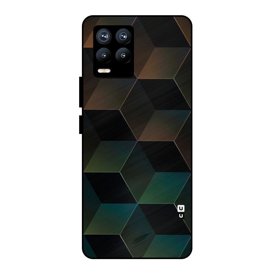 Hexagonal Design Metal Back Case for Realme 8 Pro