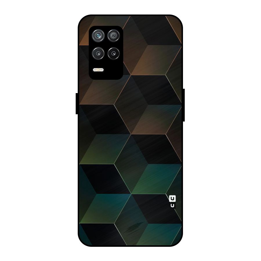 Hexagonal Design Metal Back Case for Realme 8s 5G
