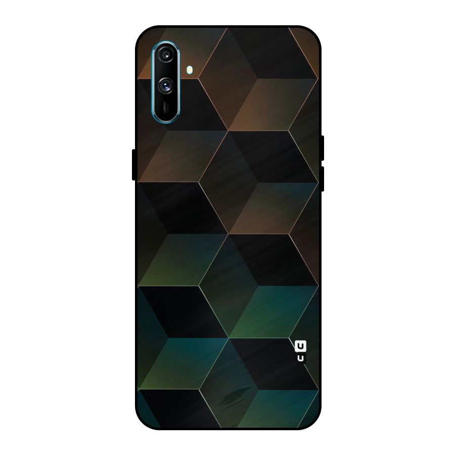 Hexagonal Design Metal Back Case for Realme C3