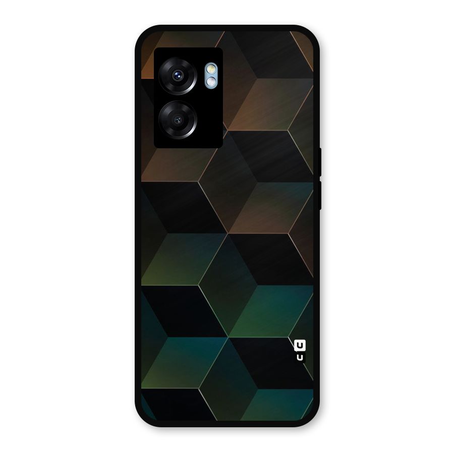 Hexagonal Design Metal Back Case for Realme Narzo 50 5G
