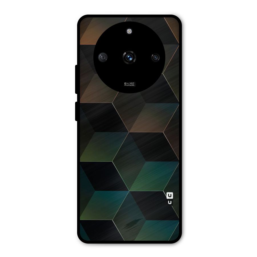 Hexagonal Design Metal Back Case for Realme Narzo 60 5G
