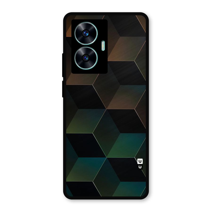Hexagonal Design Metal Back Case for Realme Narzo N55