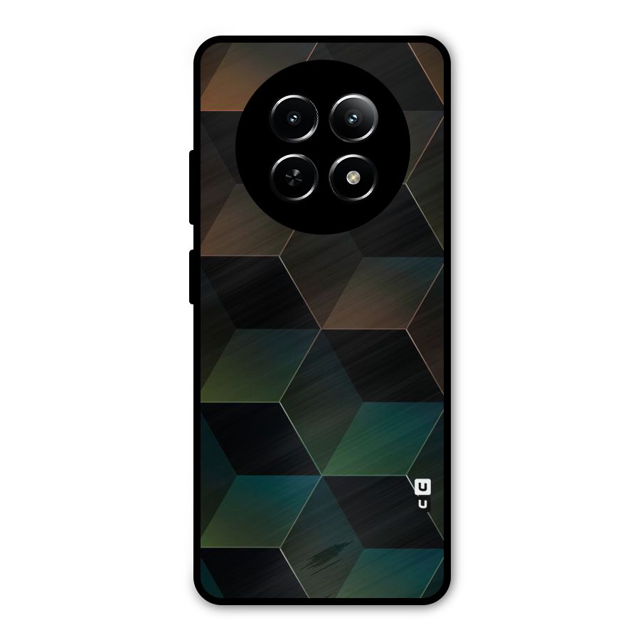 Hexagonal Design Metal Back Case for Realme Narzo N65