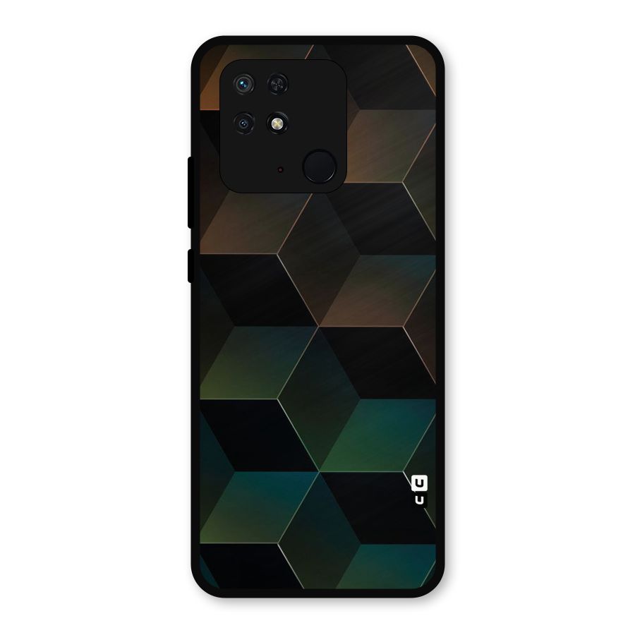 Hexagonal Design Metal Back Case for Redmi 10