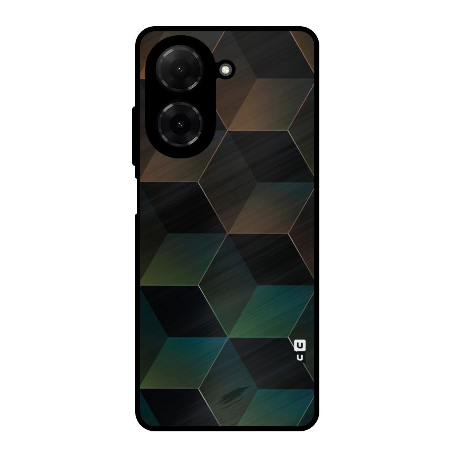 Hexagonal Design Metal Back Case for Redmi A5 4G