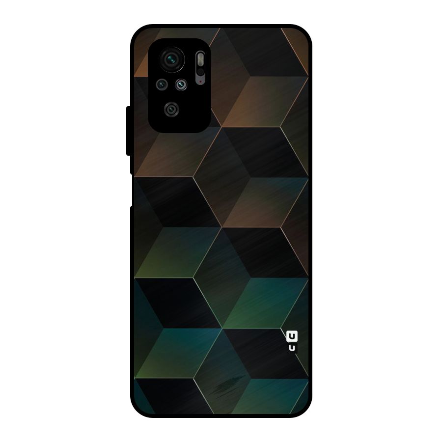 Hexagonal Design Metal Back Case for Redmi Note 10S