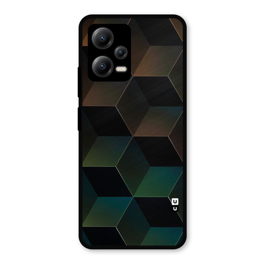 Hexagonal Design Metal Back Case for Redmi Note 12 5G