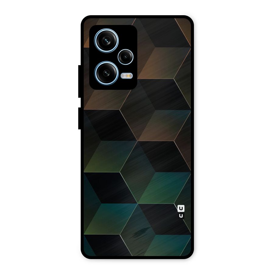 Hexagonal Design Metal Back Case for Redmi Note 12 Pro