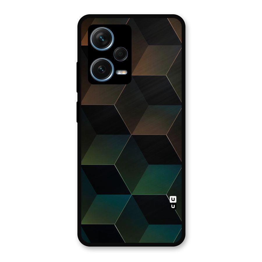 Hexagonal Design Metal Back Case for Redmi Note 12 Pro Plus 5G