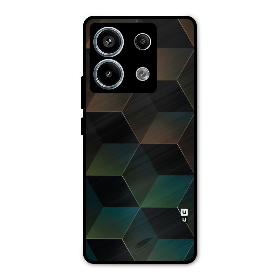Hexagonal Design Metal Back Case for Redmi Note 13 Pro 5G