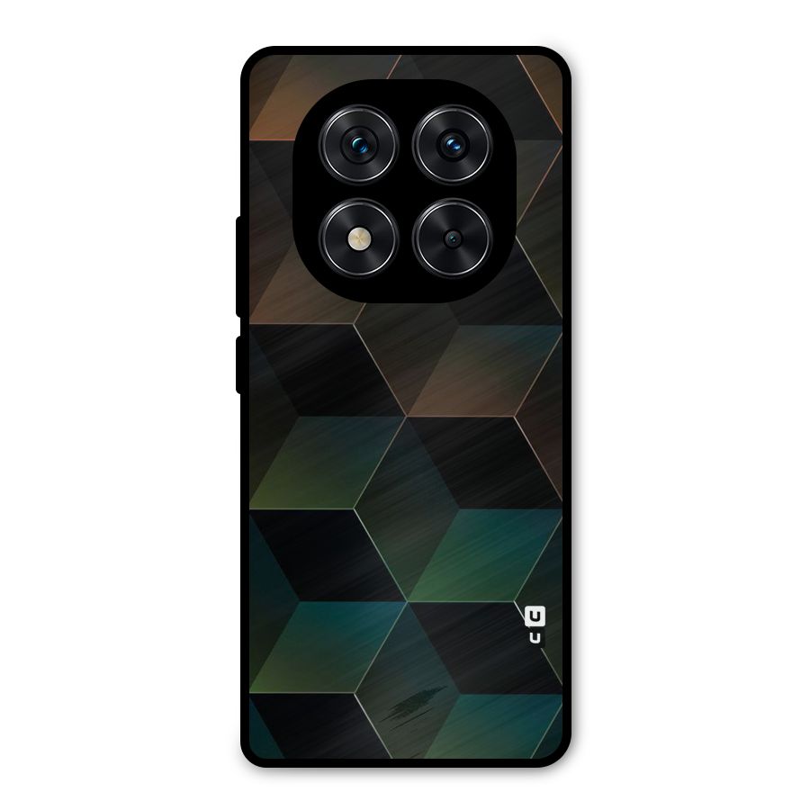 Hexagonal Design Metal Back Case for Redmi Note 14 Pro 5G