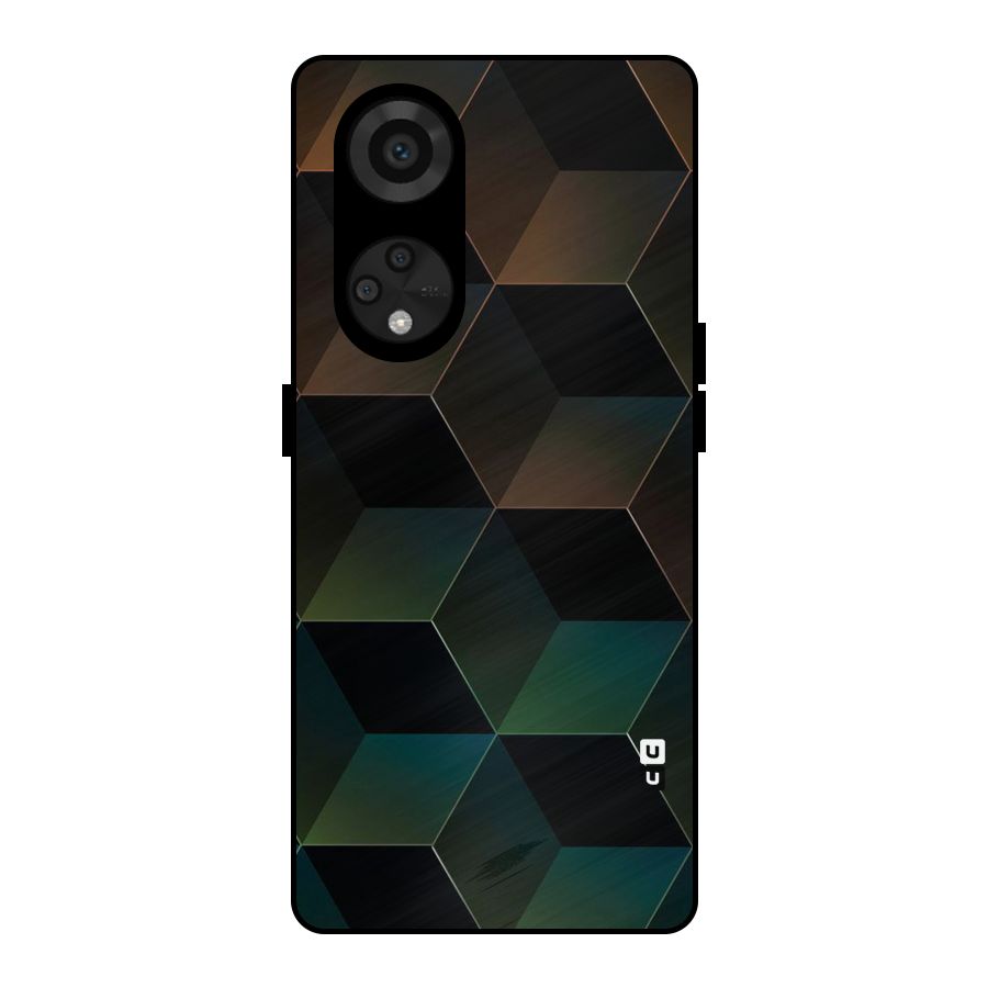 Hexagonal Design Metal Back Case for Reno8 T 5G