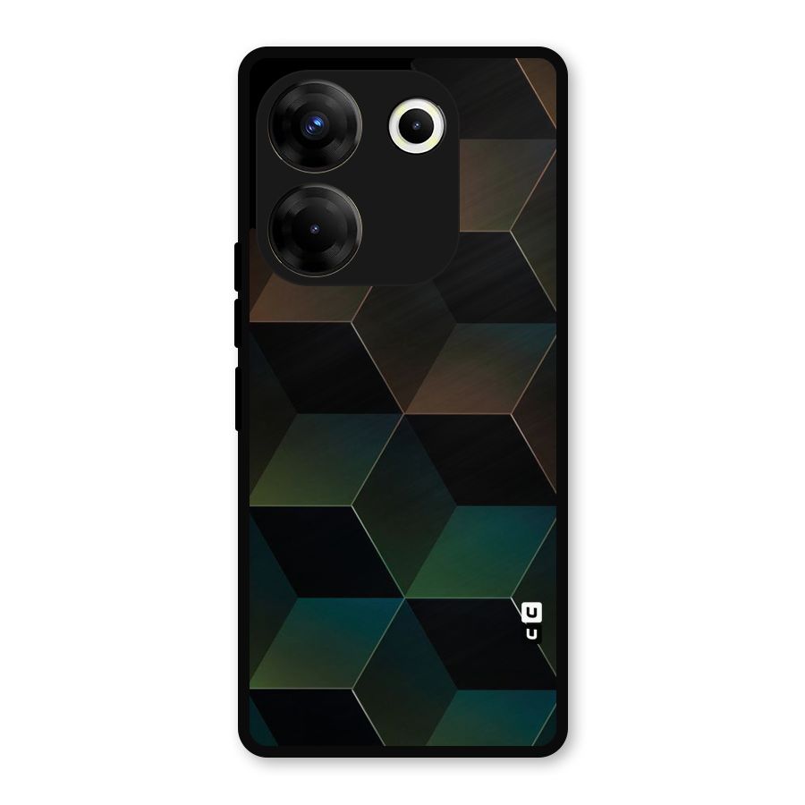 Hexagonal Design Metal Back Case for Tecno Camon 20 Pro