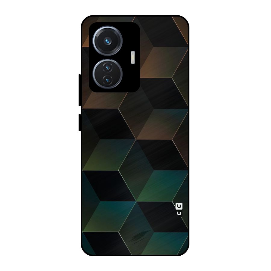 Hexagonal Design Metal Back Case for Vivo T1 44W