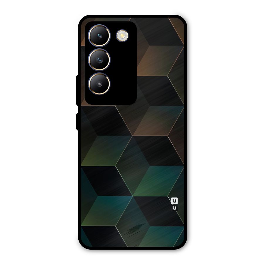 Hexagonal Design Metal Back Case for Vivo T3 5G
