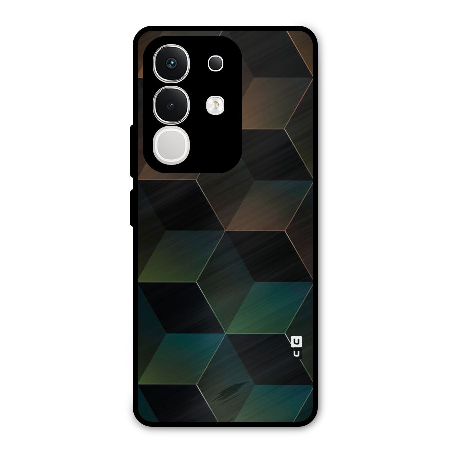Hexagonal Design Metal Back Case for Vivo T4x