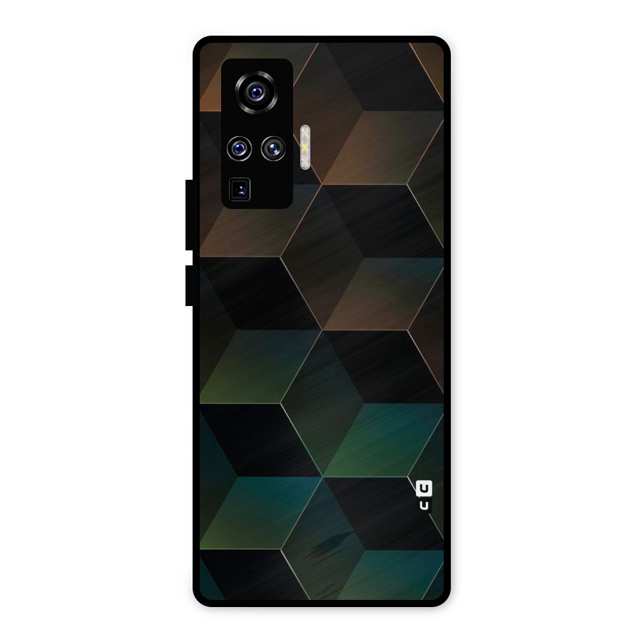 Hexagonal Design Metal Back Case for Vivo X50 Pro