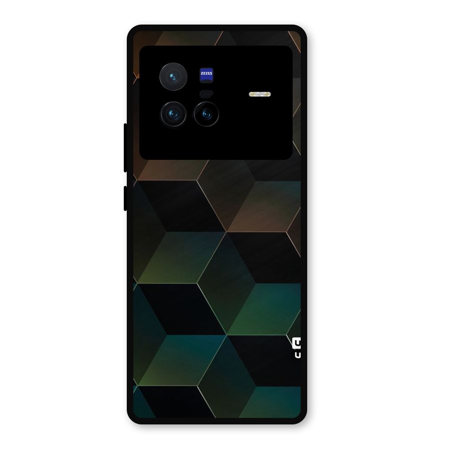 Hexagonal Design Metal Back Case for Vivo X80