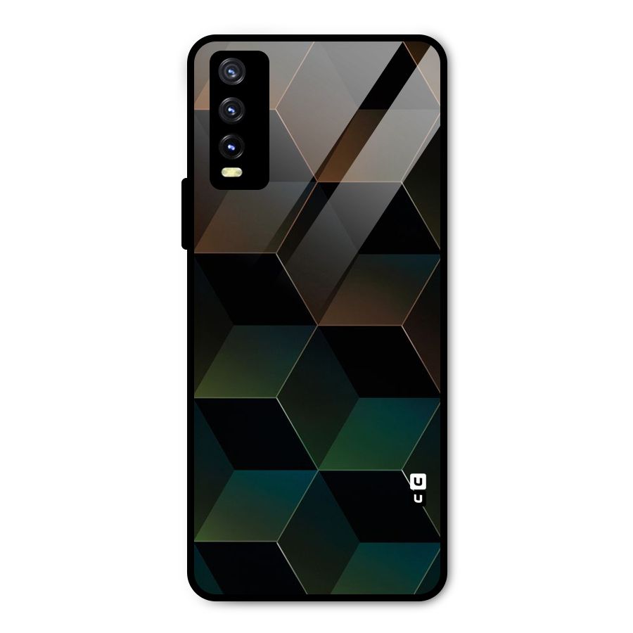Hexagonal Design Metal Back Case for Vivo Y20 2021
