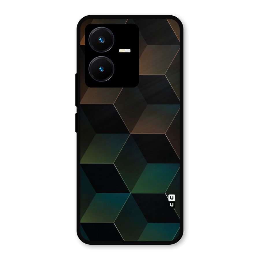 Hexagonal Design Metal Back Case for Vivo Y22