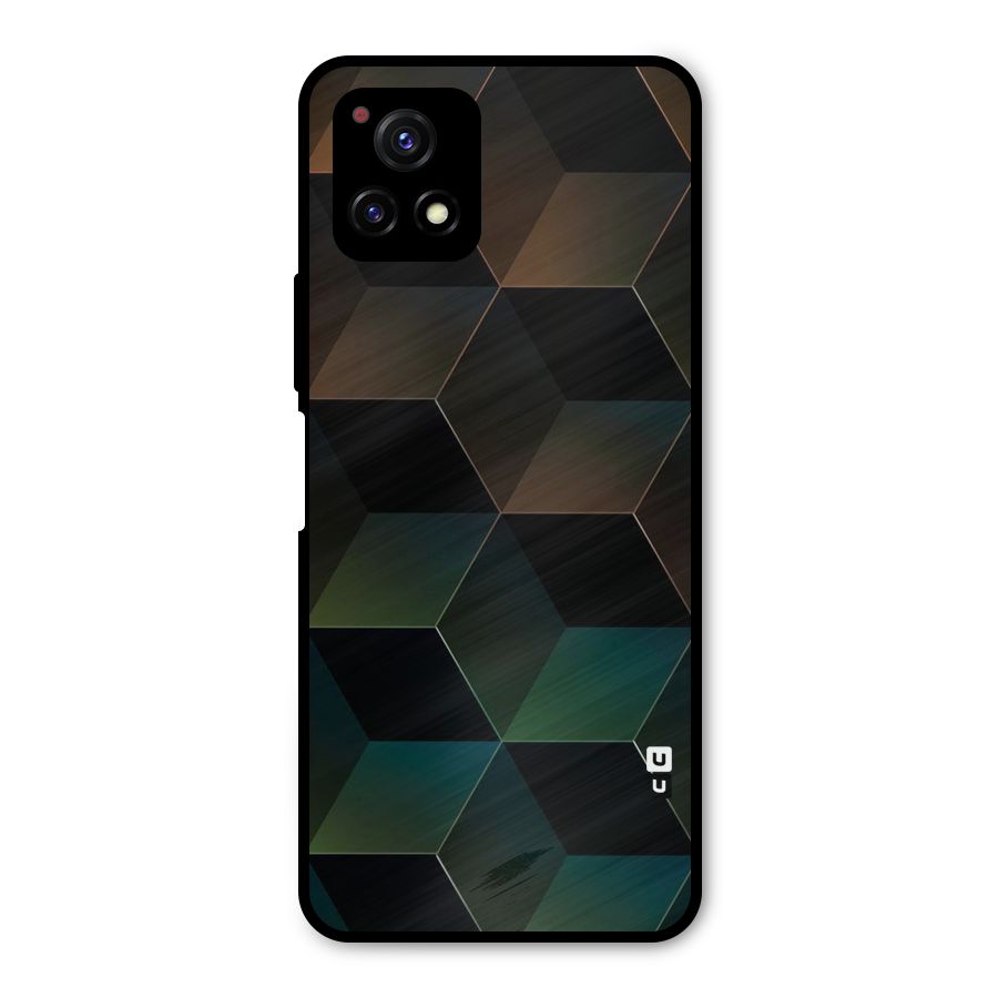 Hexagonal Design Metal Back Case for Vivo Y72 5G