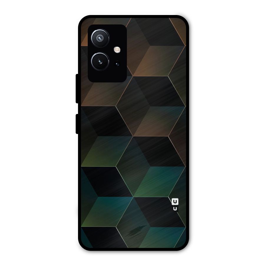 Hexagonal Design Metal Back Case for Vivo Y75 5G
