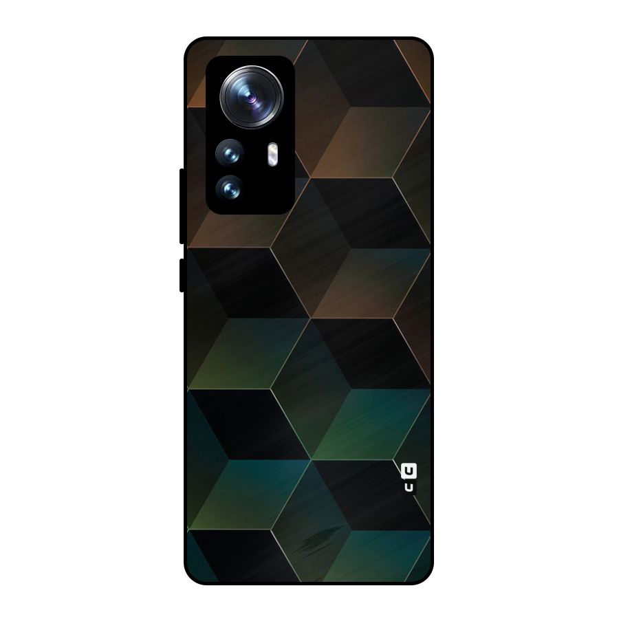 Hexagonal Design Metal Back Case for Xiaomi 12 Pro
