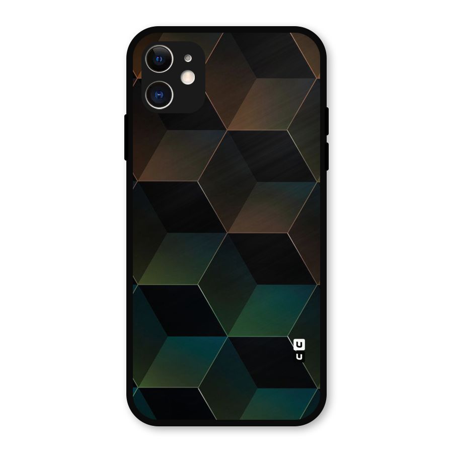 Hexagonal Design Metal Back Case for iPhone 11