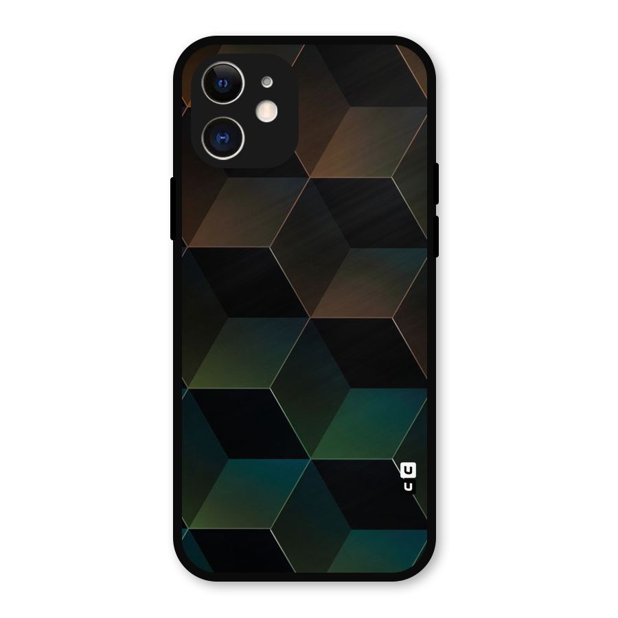 Hexagonal Design Metal Back Case for iPhone 12