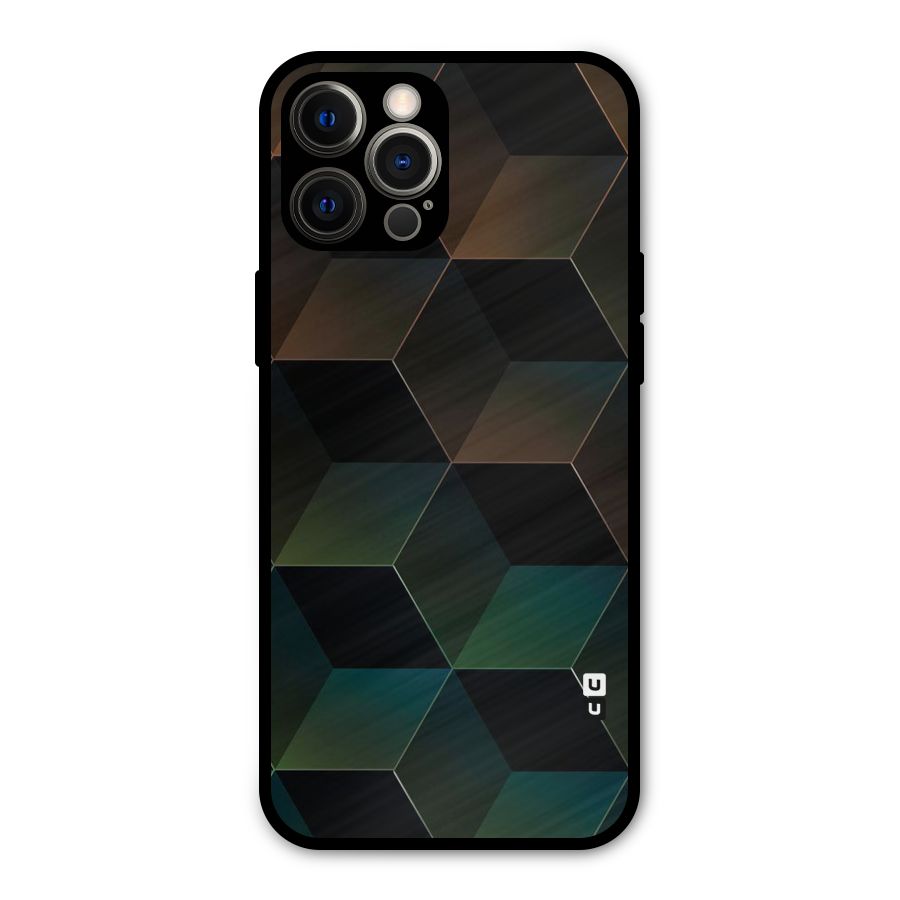 Hexagonal Design Metal Back Case for iPhone 12 Pro Max