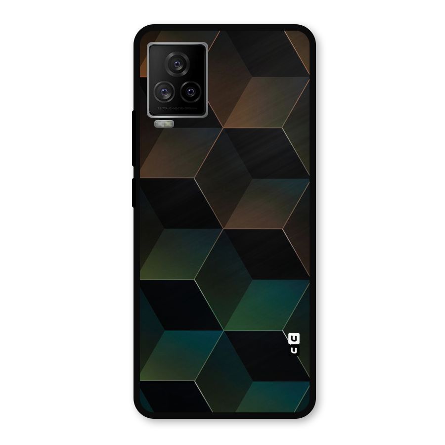 Hexagonal Design Metal Back Case for iQOO 7 Legend 5G