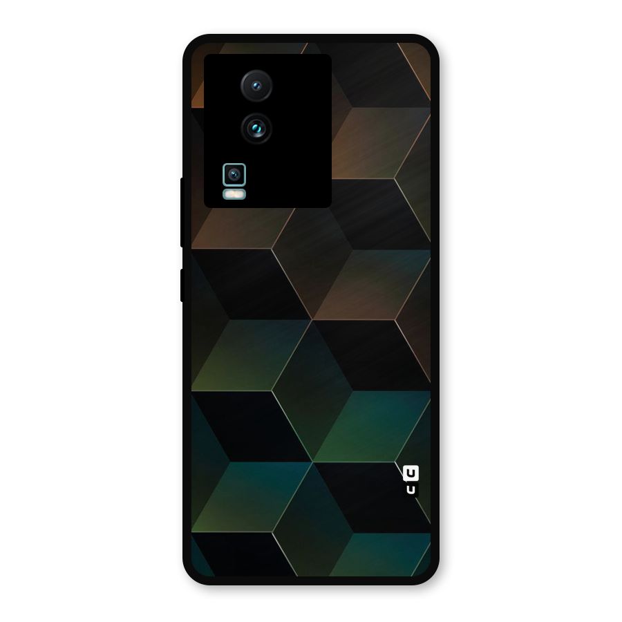 Hexagonal Design Metal Back Case for iQOO Neo 7 Pro