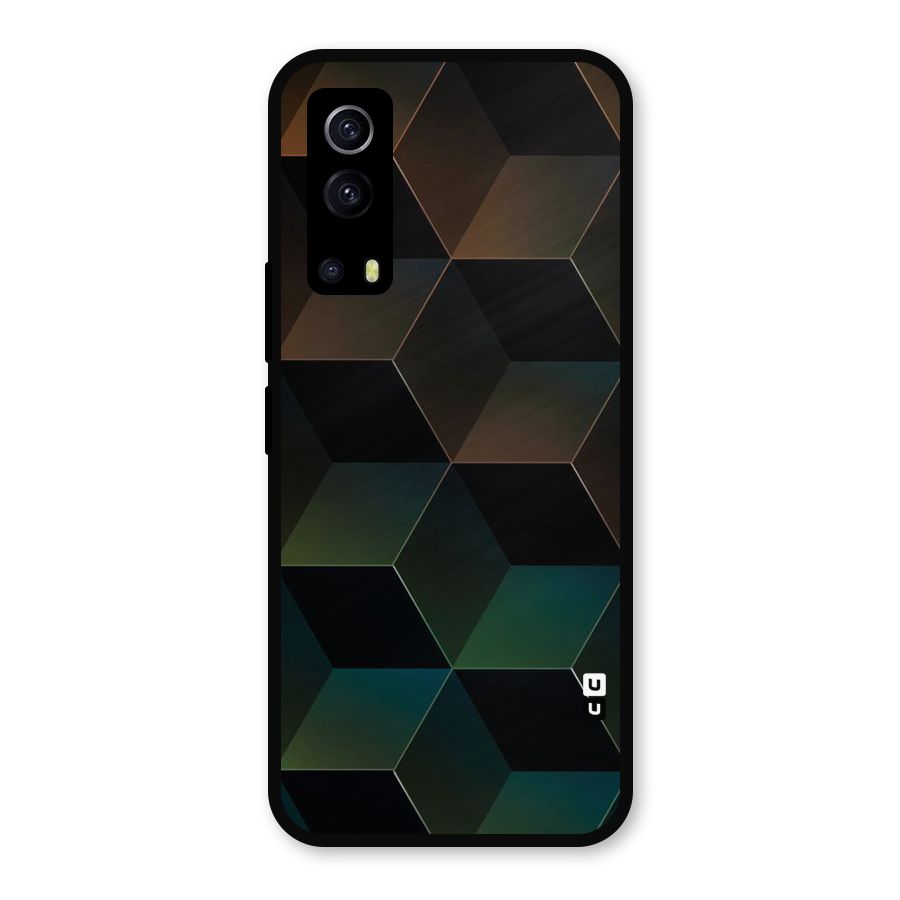 Hexagonal Design Metal Back Case for iQOO Z3