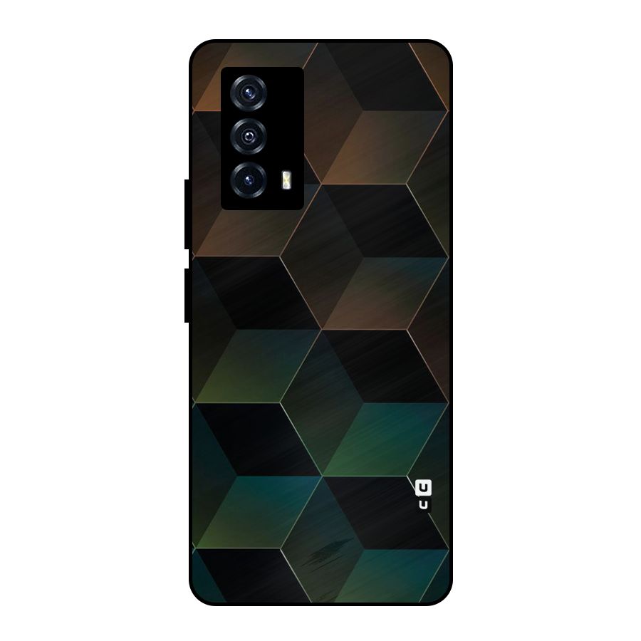 Hexagonal Design Metal Back Case for iQOO Z5